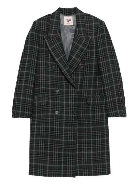 Aniye By double-breasted checked coat