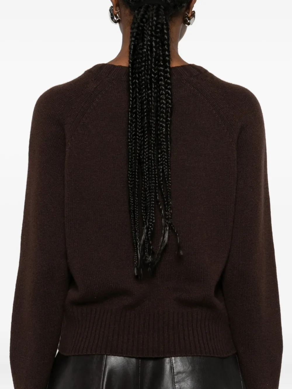 Allude Raglan-sleeve Sweater In Brown