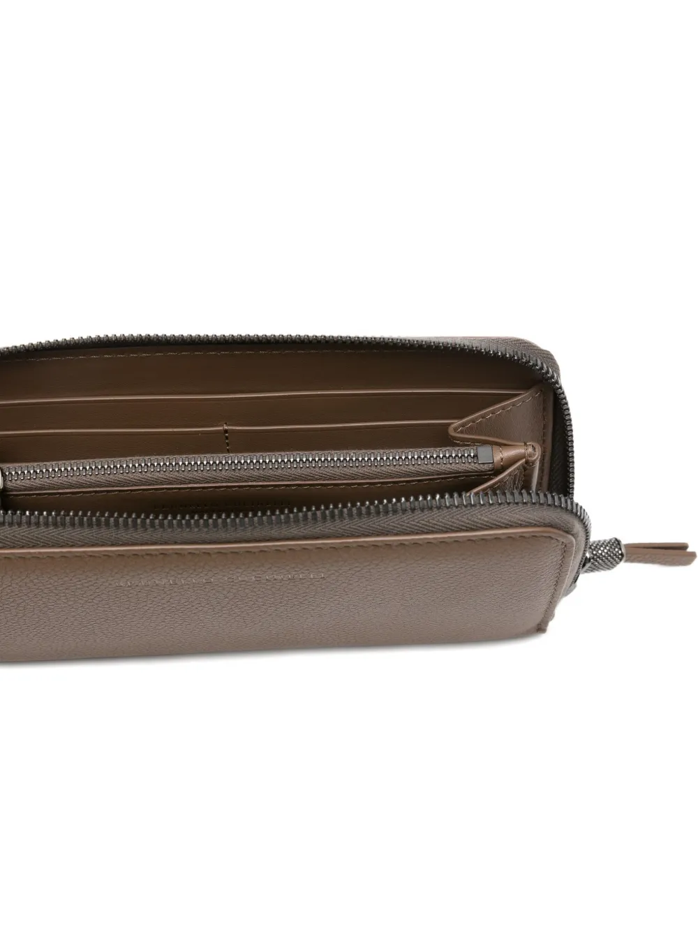 Brunello Cucinelli Leren portemonnee Bruin