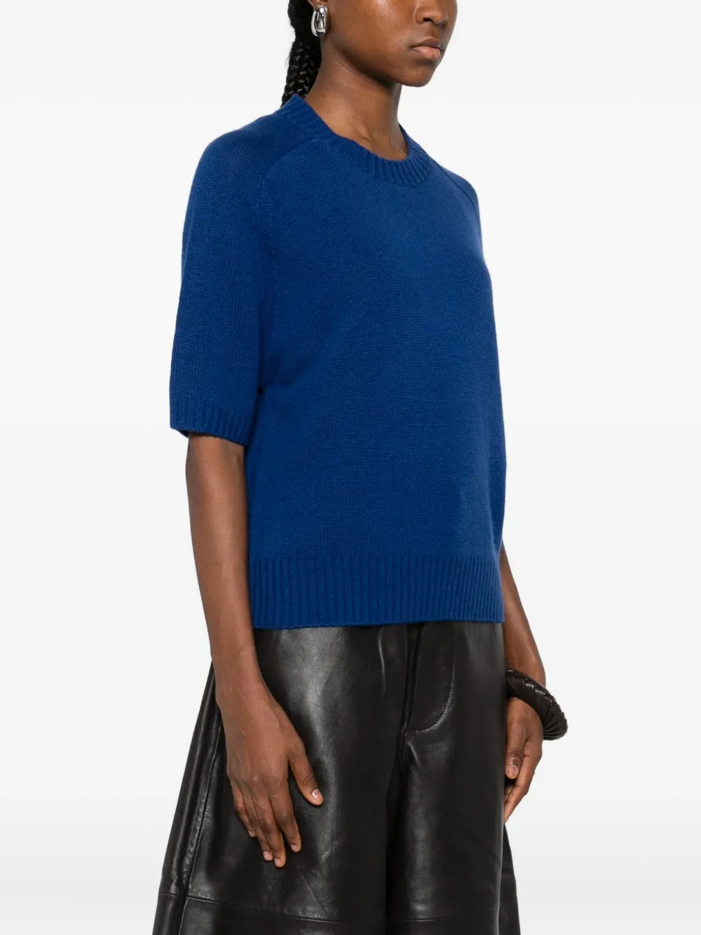 Allude Trui met korte mouwen Blauw