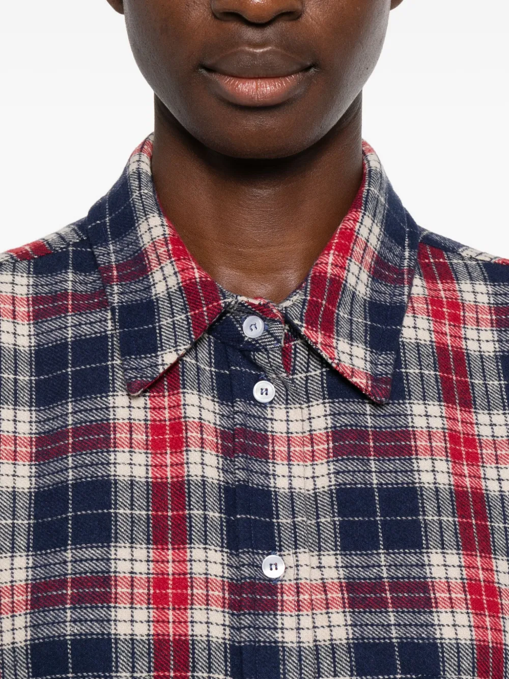 Aniye By Check Pocketed Shirt In Blue