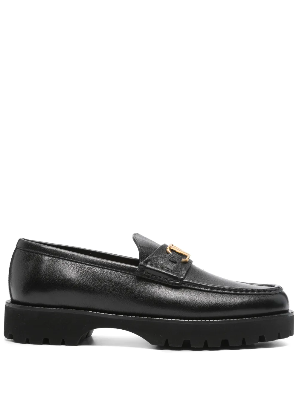 Valentino Garavani Mocassini Vlogo Signature in pelle scamosciata - Nero