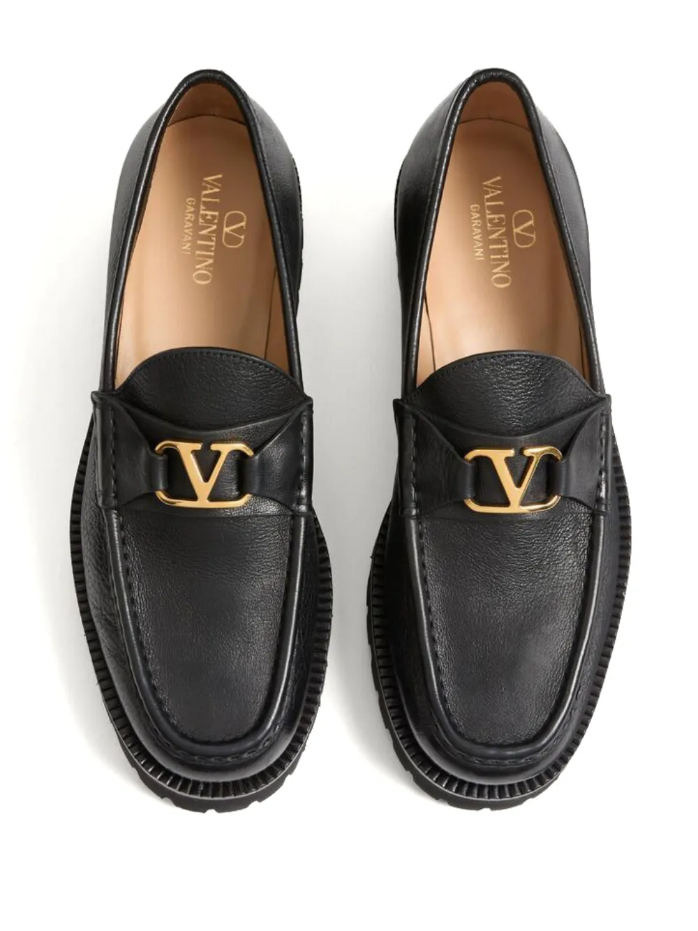 Valentino Garavani Vロゴ シグネチャー バッファロー ローファー