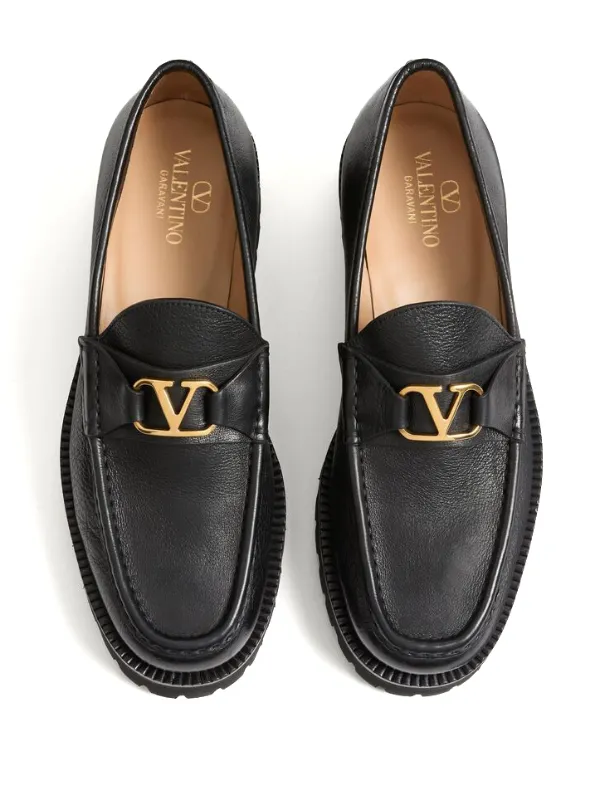 Valentino Garavani Vロゴ シグネチャー バッファロー ローファー