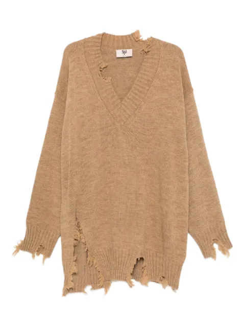Aniye By frayed V-neck sweater