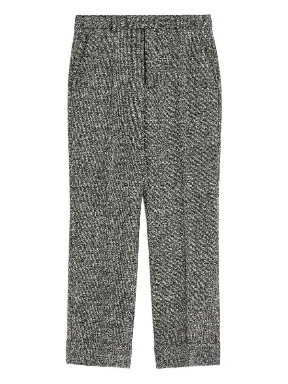 Valentino Garavani Mouliné Hose mit Umschlag - Grau