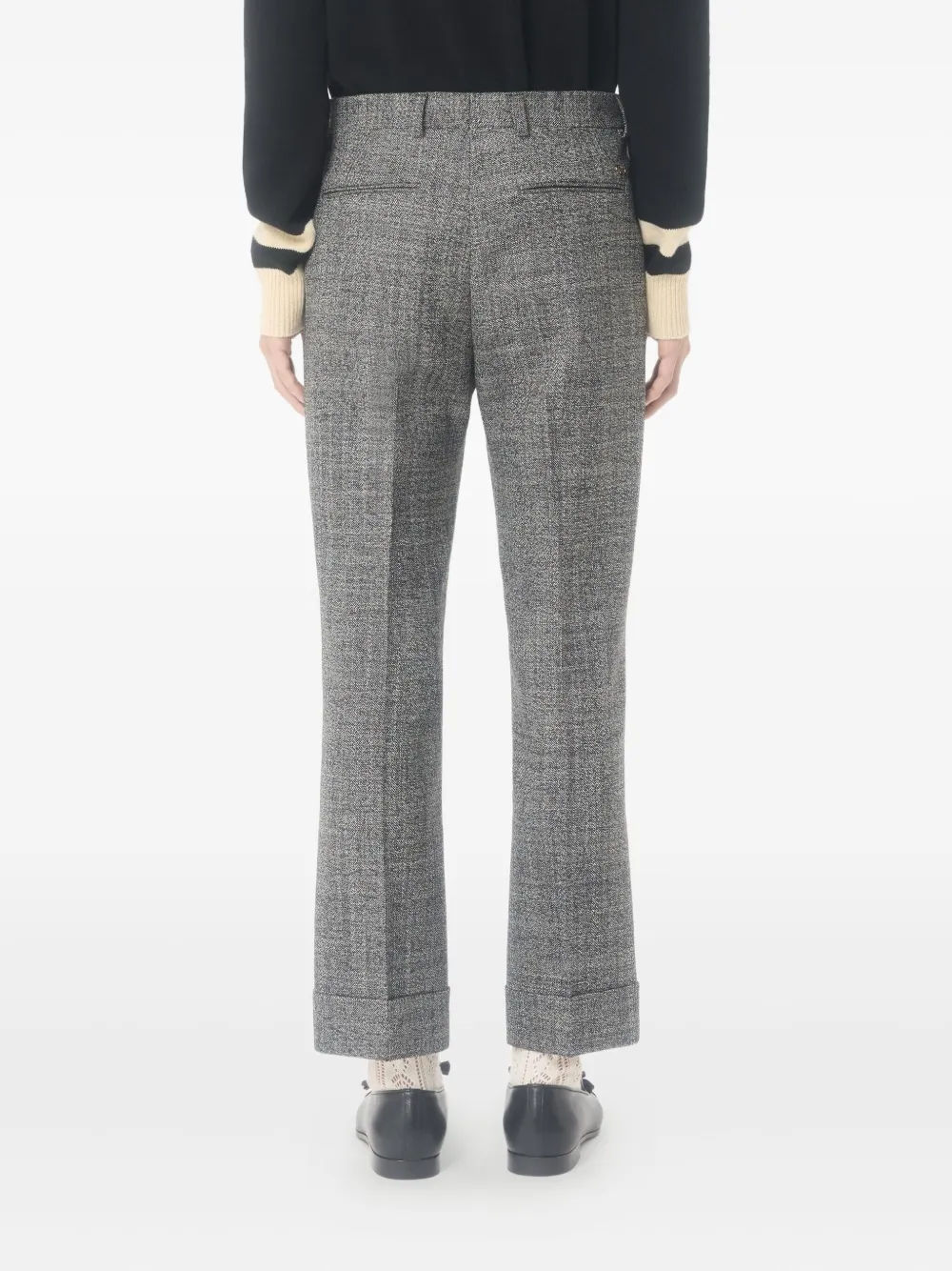 Valentino Garavani Mouliné broek met cuffs Grijs
