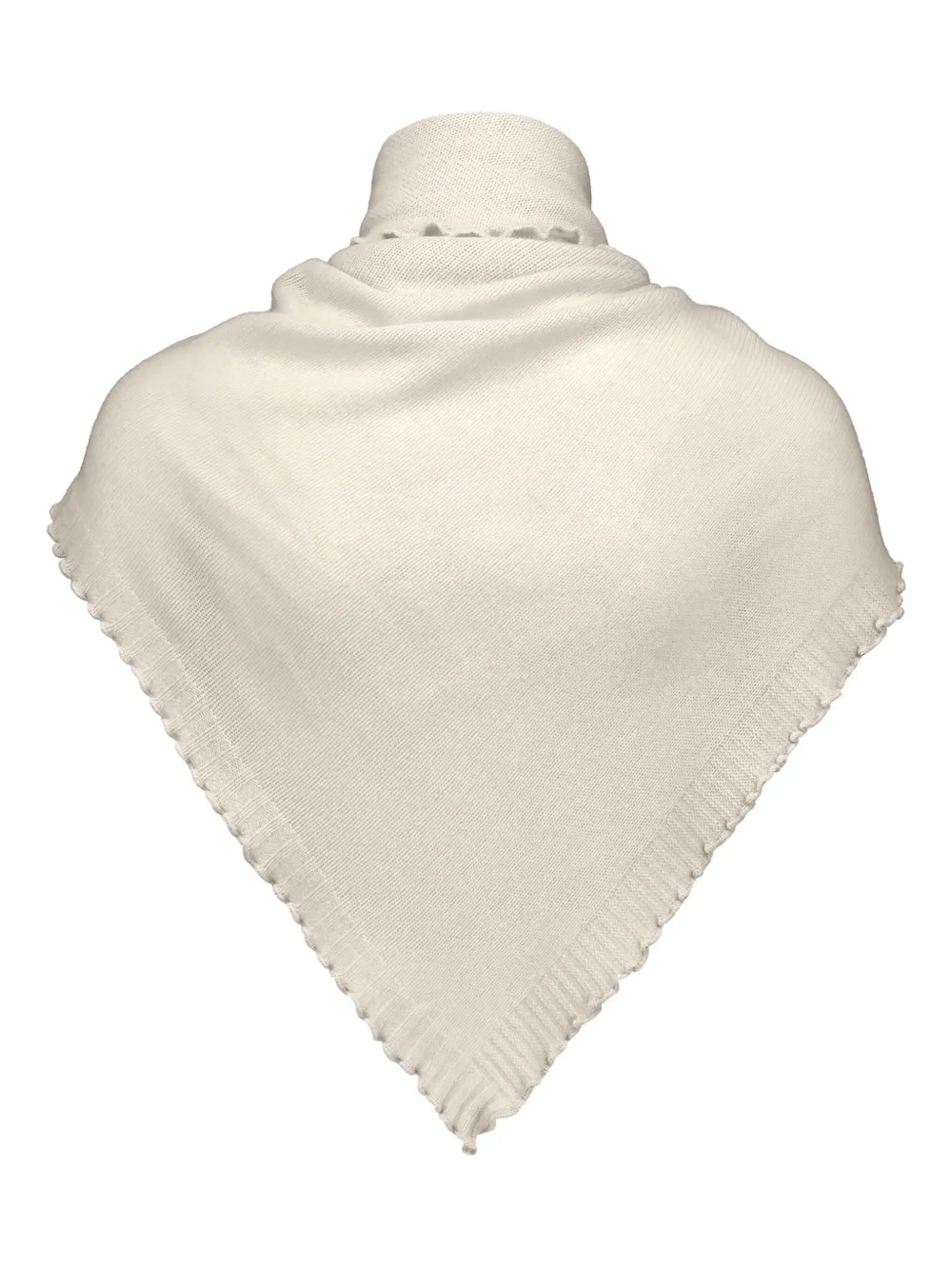 Allude lettuce-edge scarf - Beige