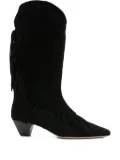 IRO fringe-detail pointed-toe boots - Black