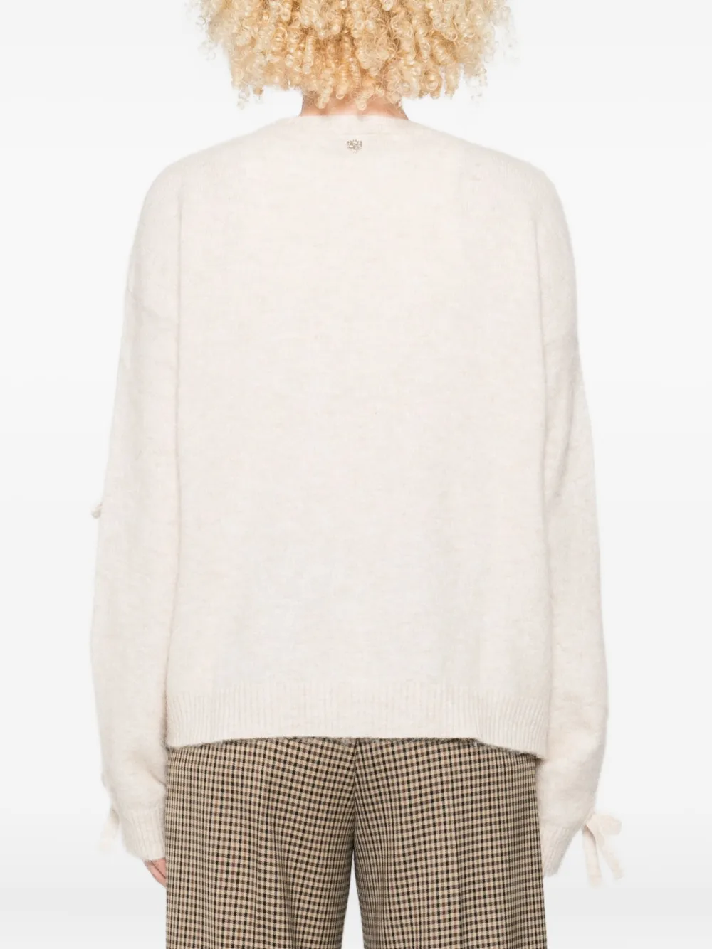 Aniye By Bow-embellished Sweater In Neutral