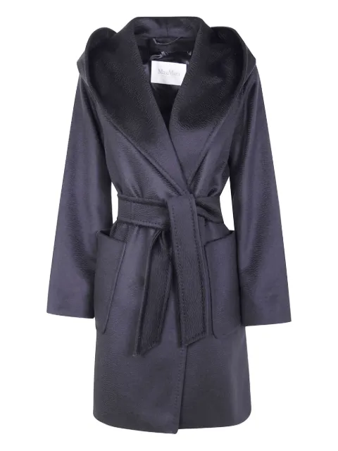 Max Mara hooded belted coat