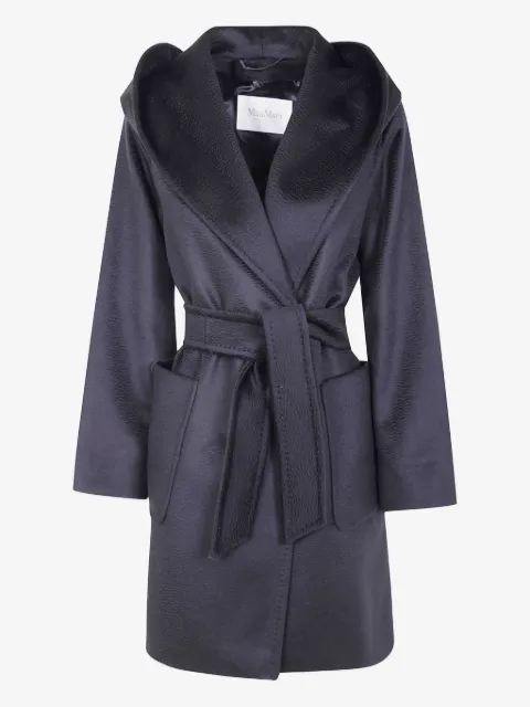 MAXMARA 후드 벨트 코트