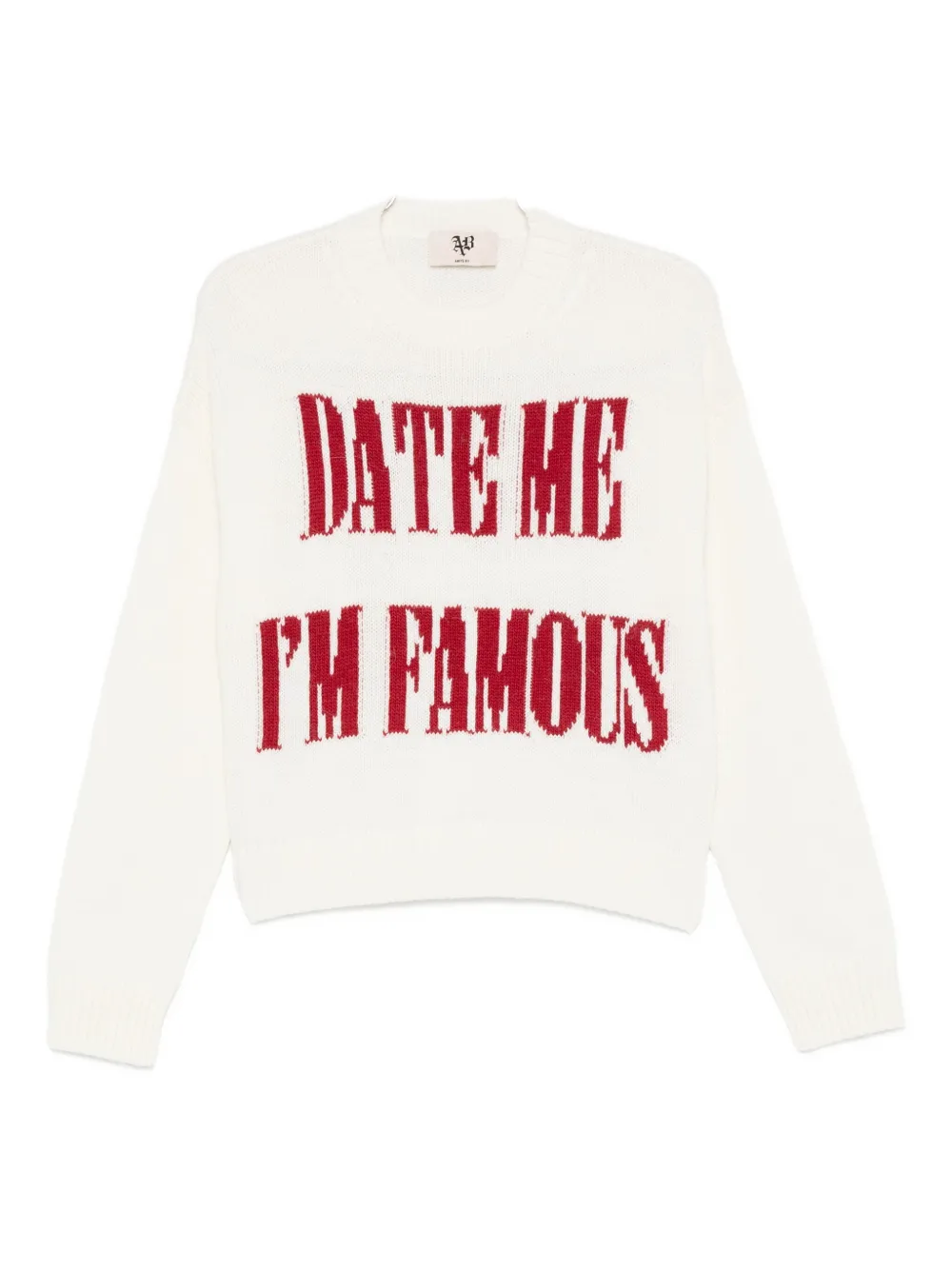 Aniye By Slogan-intarsia Jumper In White