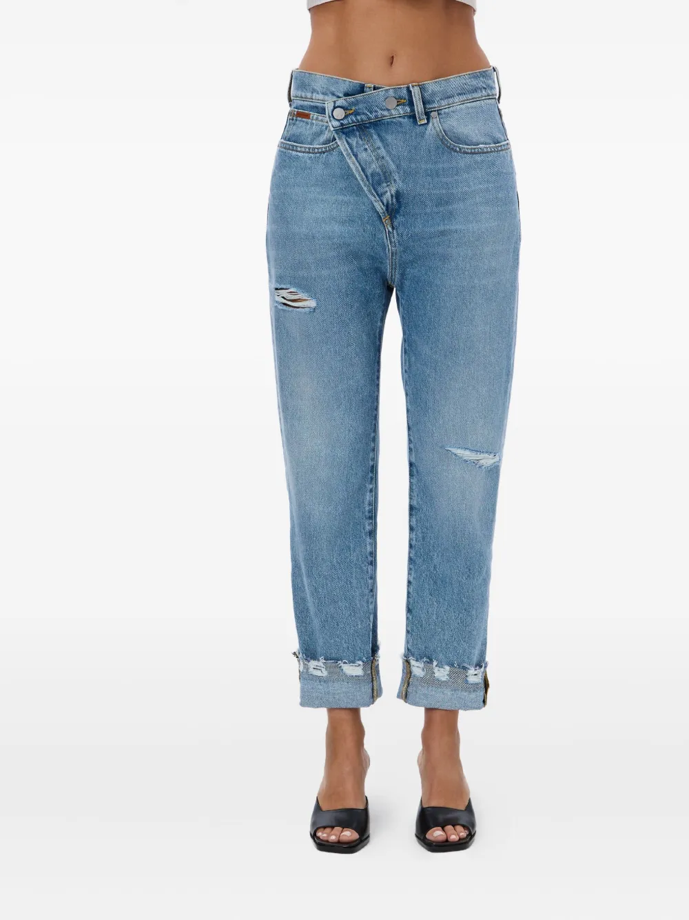 No44 Crossover distressed jeans | Boyfriend Jeans | Image 2
