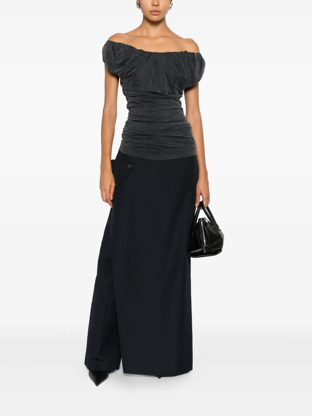 Jean Paul Gaultier Broek met uitgesneden zak Blauw