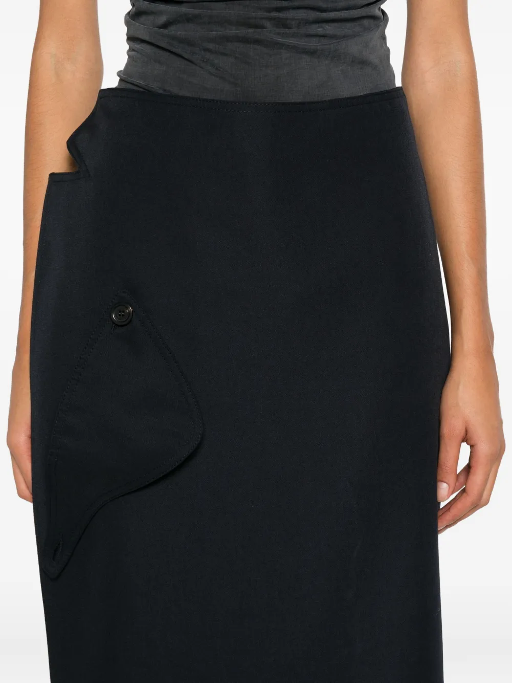 Jean Paul Gaultier Broek met uitgesneden zak Blauw