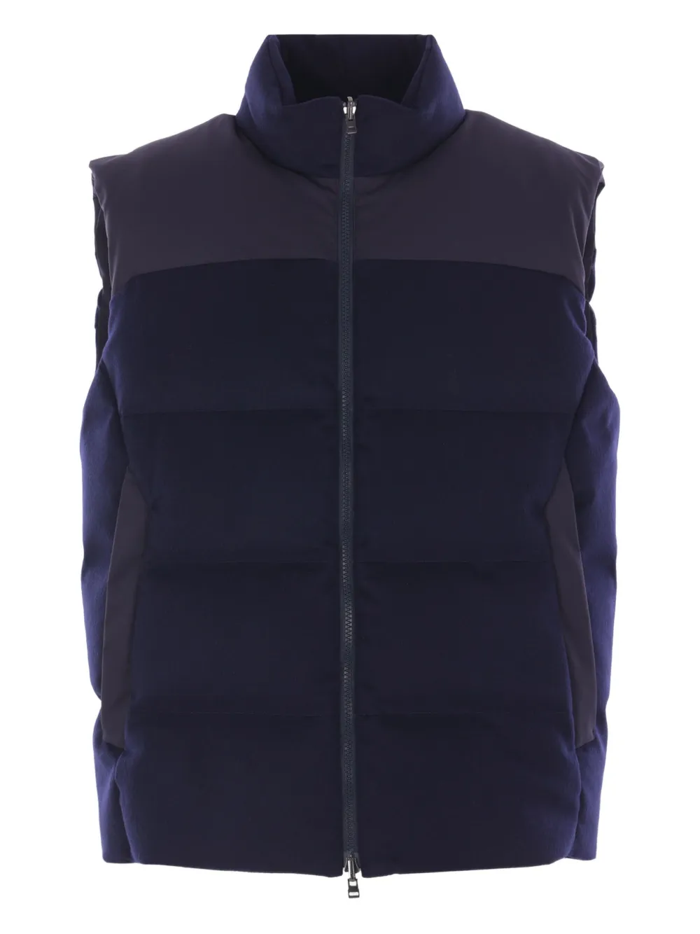 Sease Padded Zip Gilet In Blue