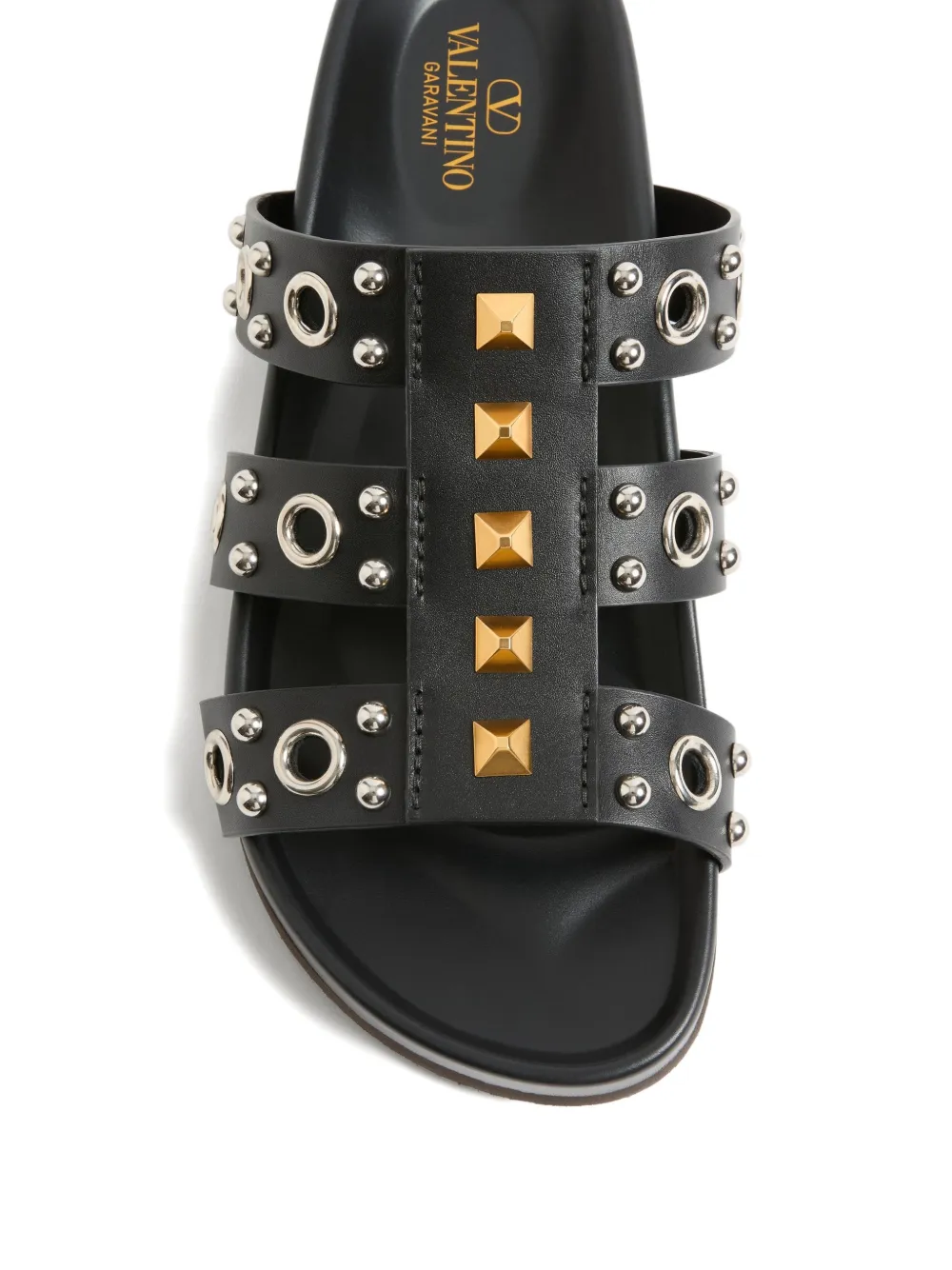 Valentino Garavani Studshield sandalen Zwart