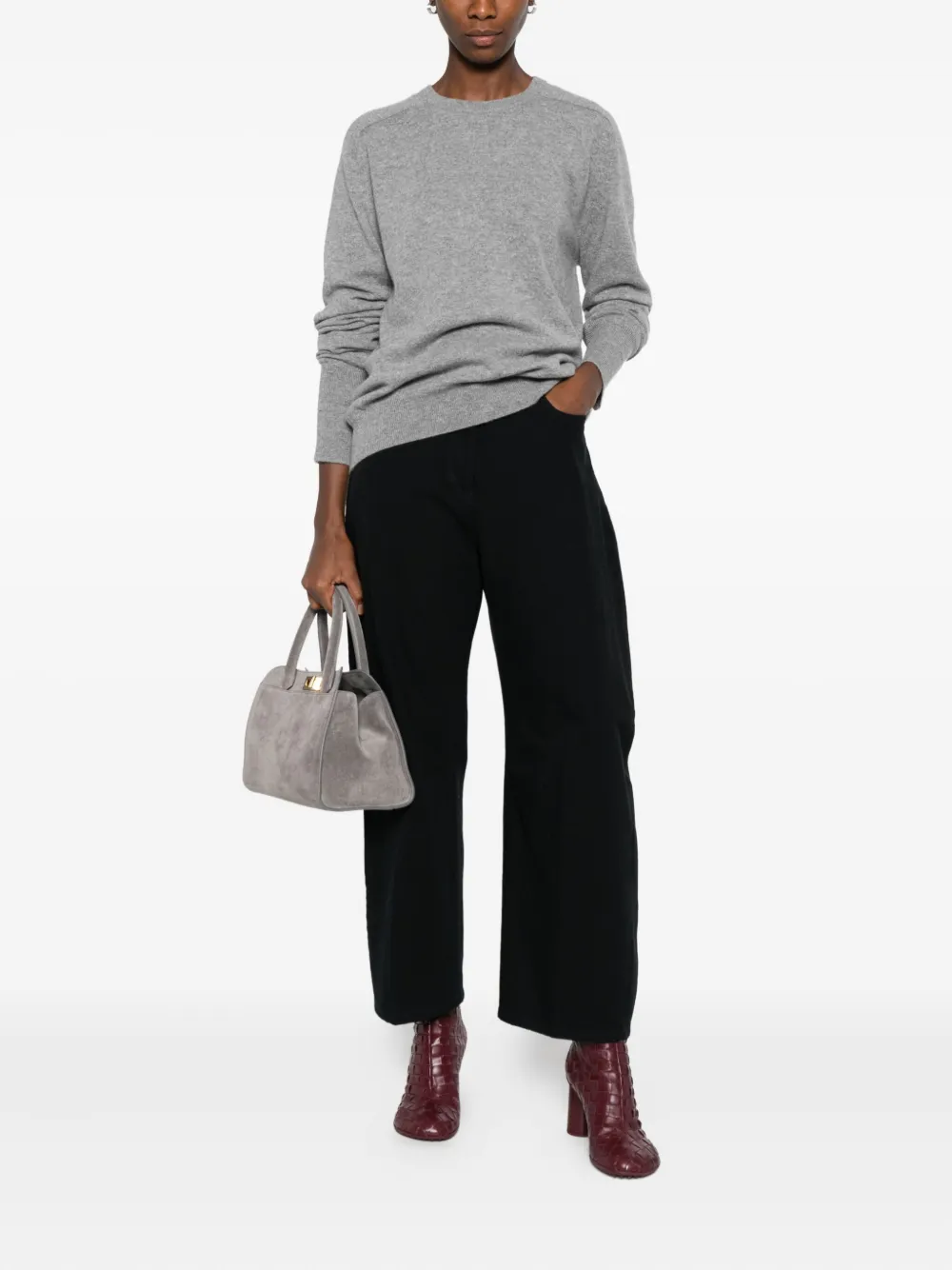 Oliver Lattughi Round-neck Ribbed-cuff Sweater In Animal Print