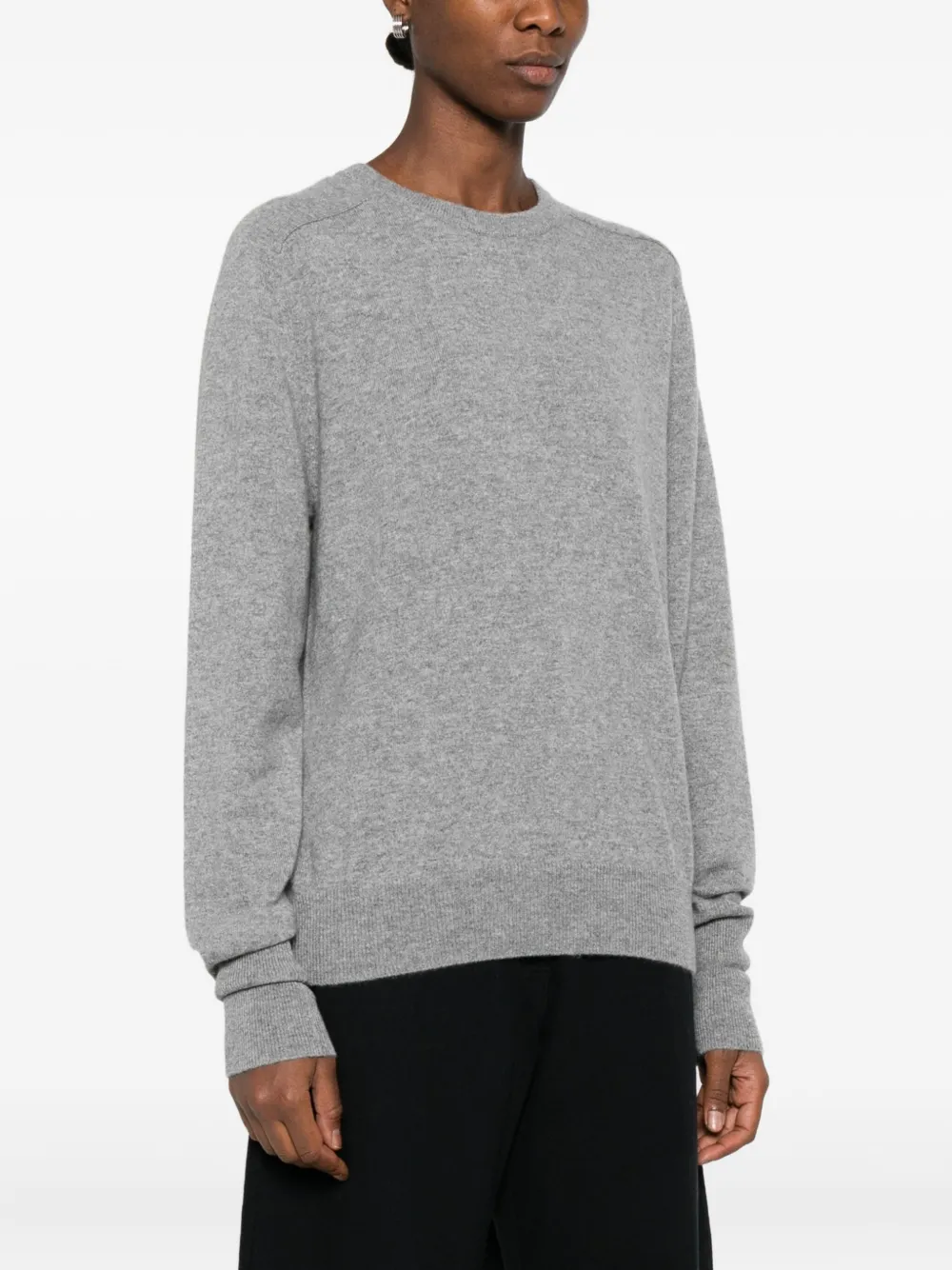 Oliver Lattughi Round-neck Ribbed-cuff Sweater In Animal Print