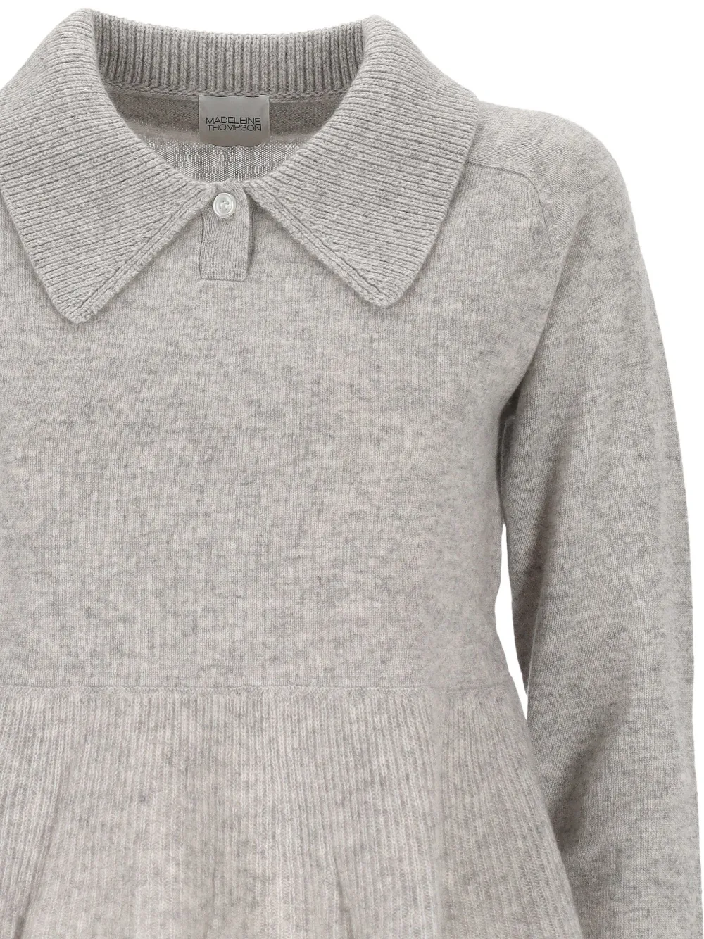Madeleine Thompson Wool Blend Sweater In Gray