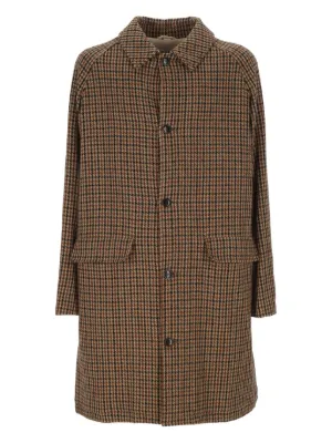 Maison Margiela チェック トレンチコート | ブラウン | FARFETCH JP