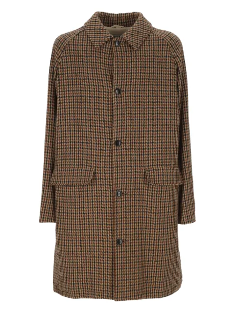 Sebago checked trench coat