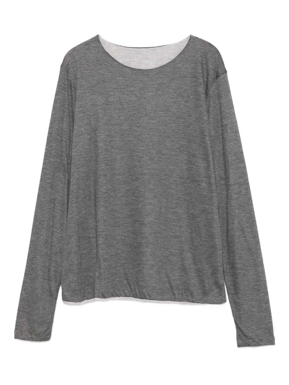 Purotatto striped long-sleeve t-shirt | Grey | Image 1