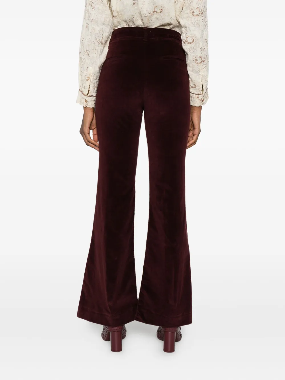 MAISON HOTEL Jerry flared broek Rood