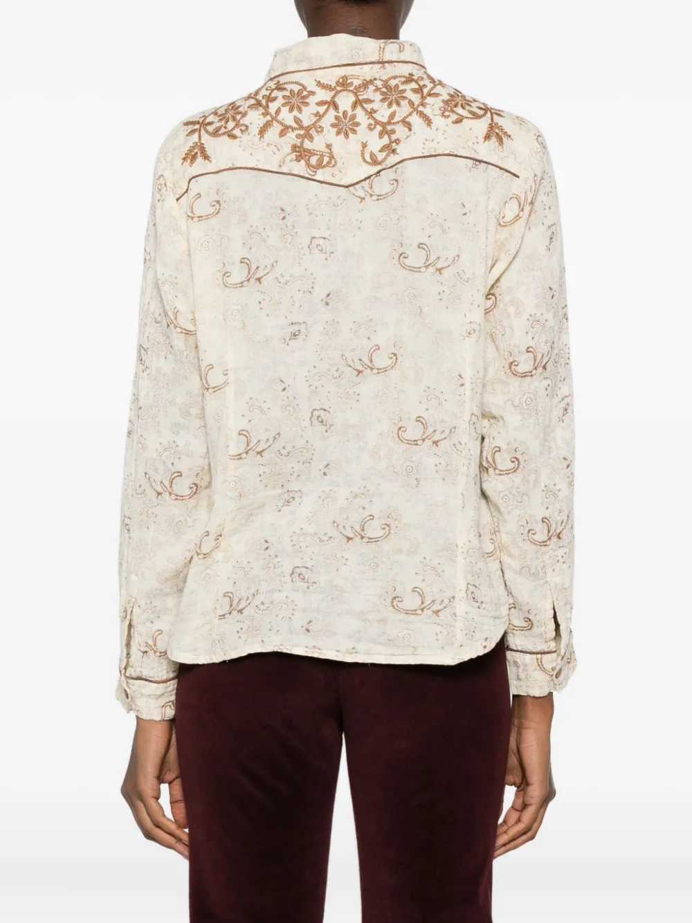 MAISON HOTEL Blouse met paisley-print Beige
