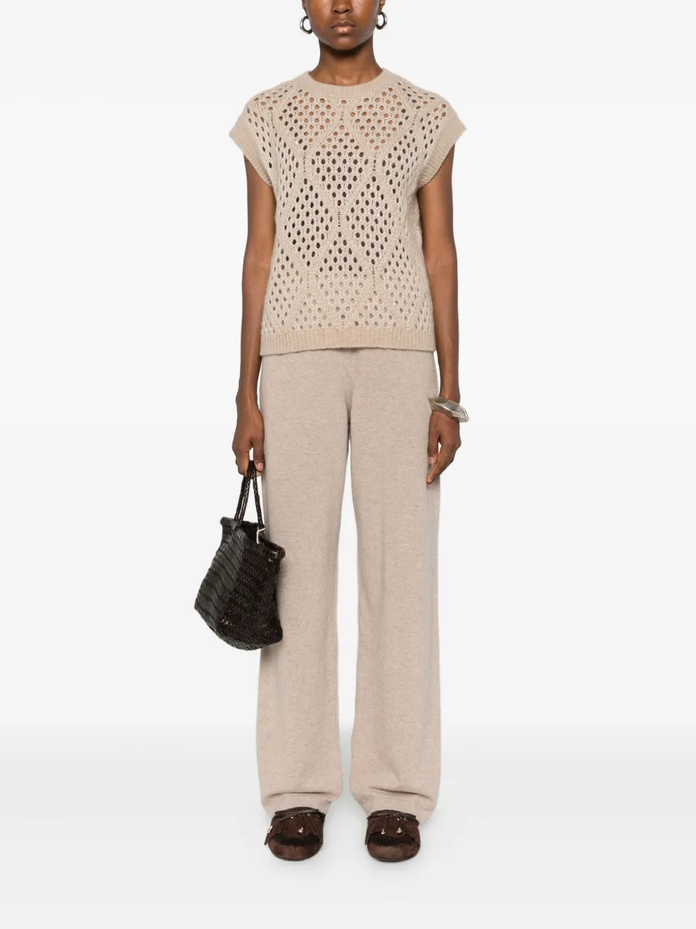 Purotatto cropped textured vest | Waistcoats & Gilets | Image 2