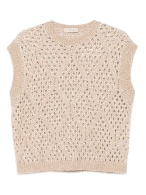 Purotatto cropped textured vest 