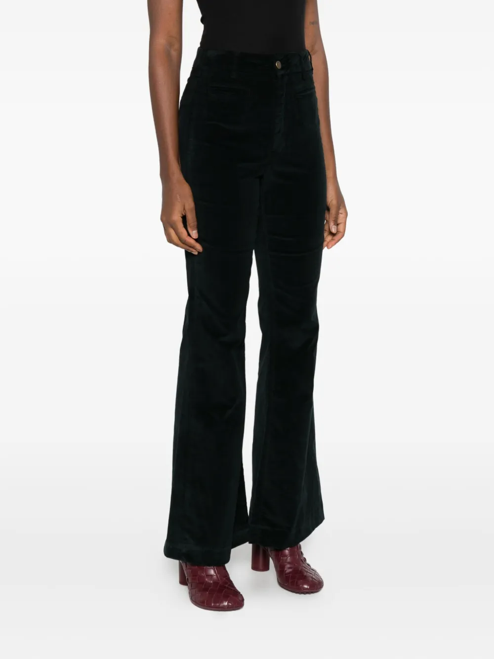 MAISON HOTEL Broek van stretch-katoen Zwart