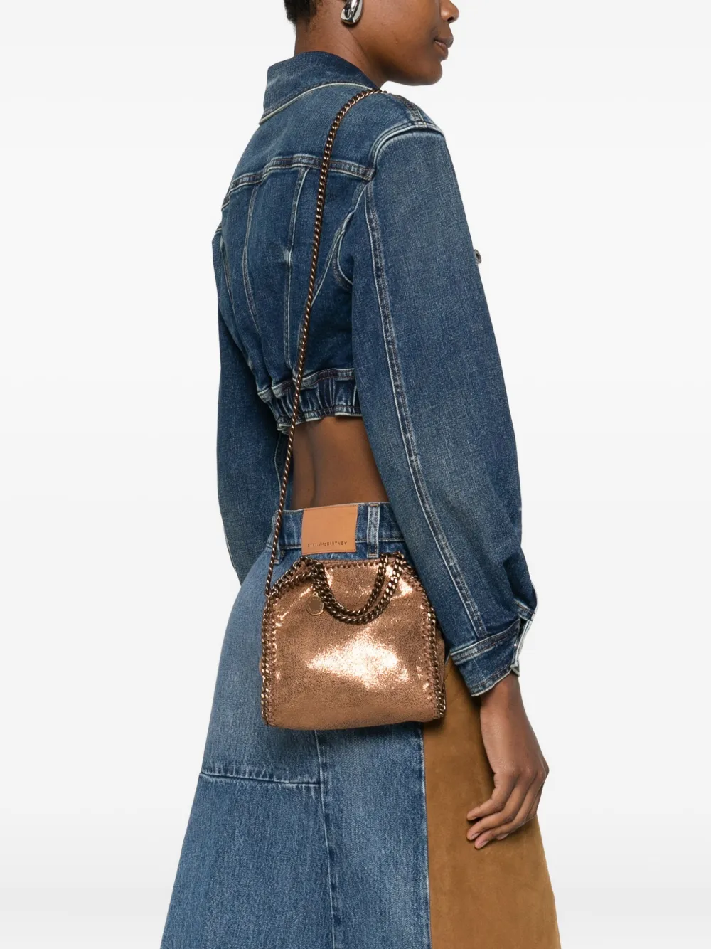 Stella McCartney Shopper met kettingafwerking - Goud