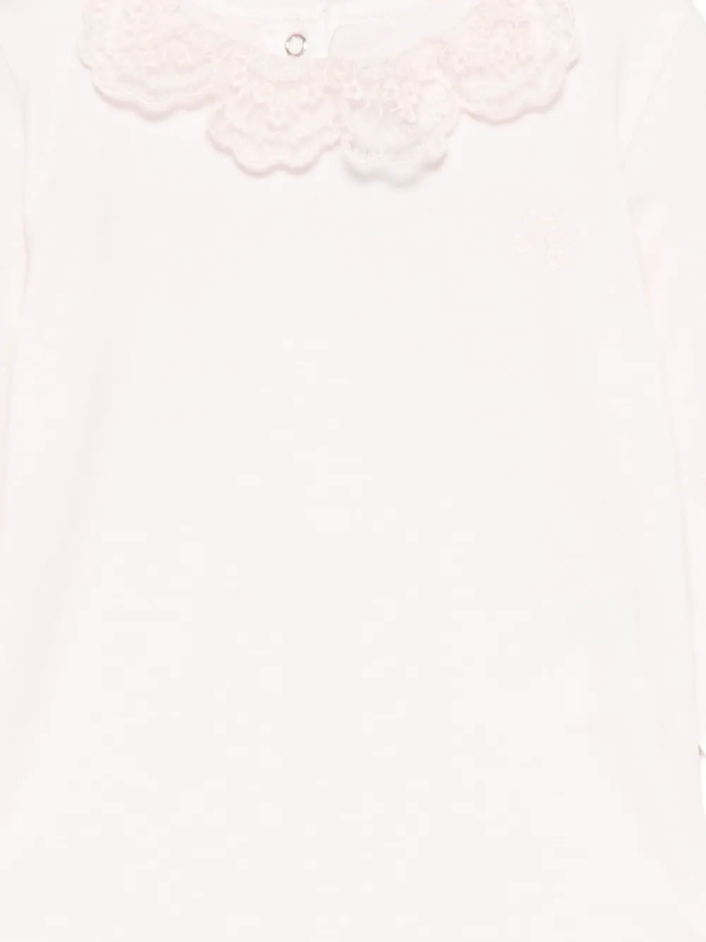 Tartine Et Chocolat Lace-collar Bodysuit In Neutral