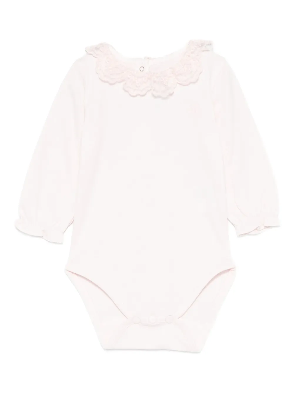 Tartine Et Chocolat Lace-collar Bodysuit In Neutral