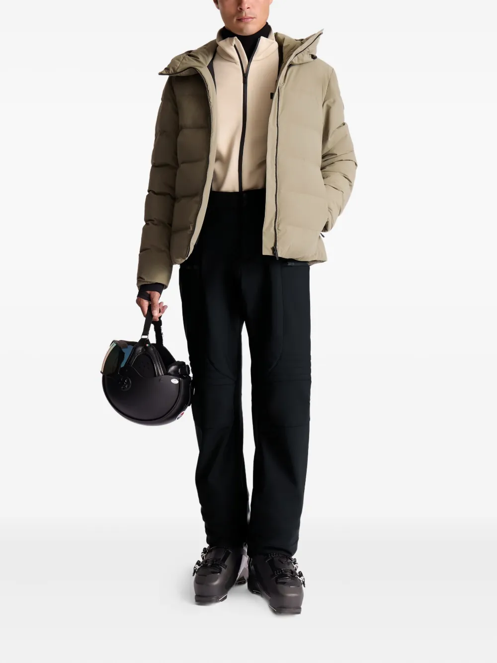 Fusalp Constant High-neck Quilted Ski Jacket In Neutral