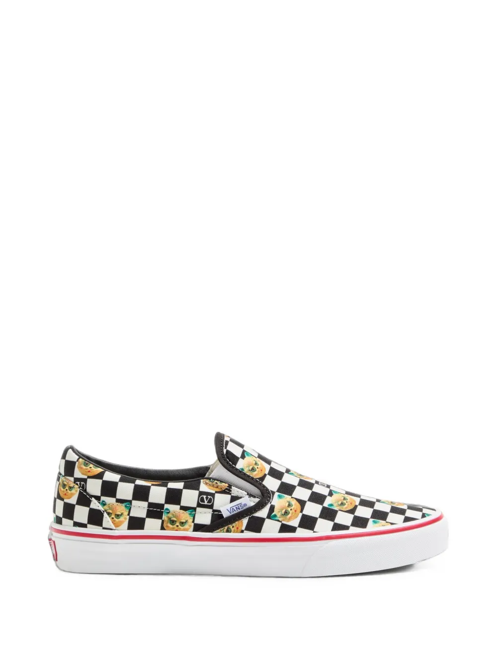 Valentino Garavani x Vans slip-on sneakers met ruiten Zwart