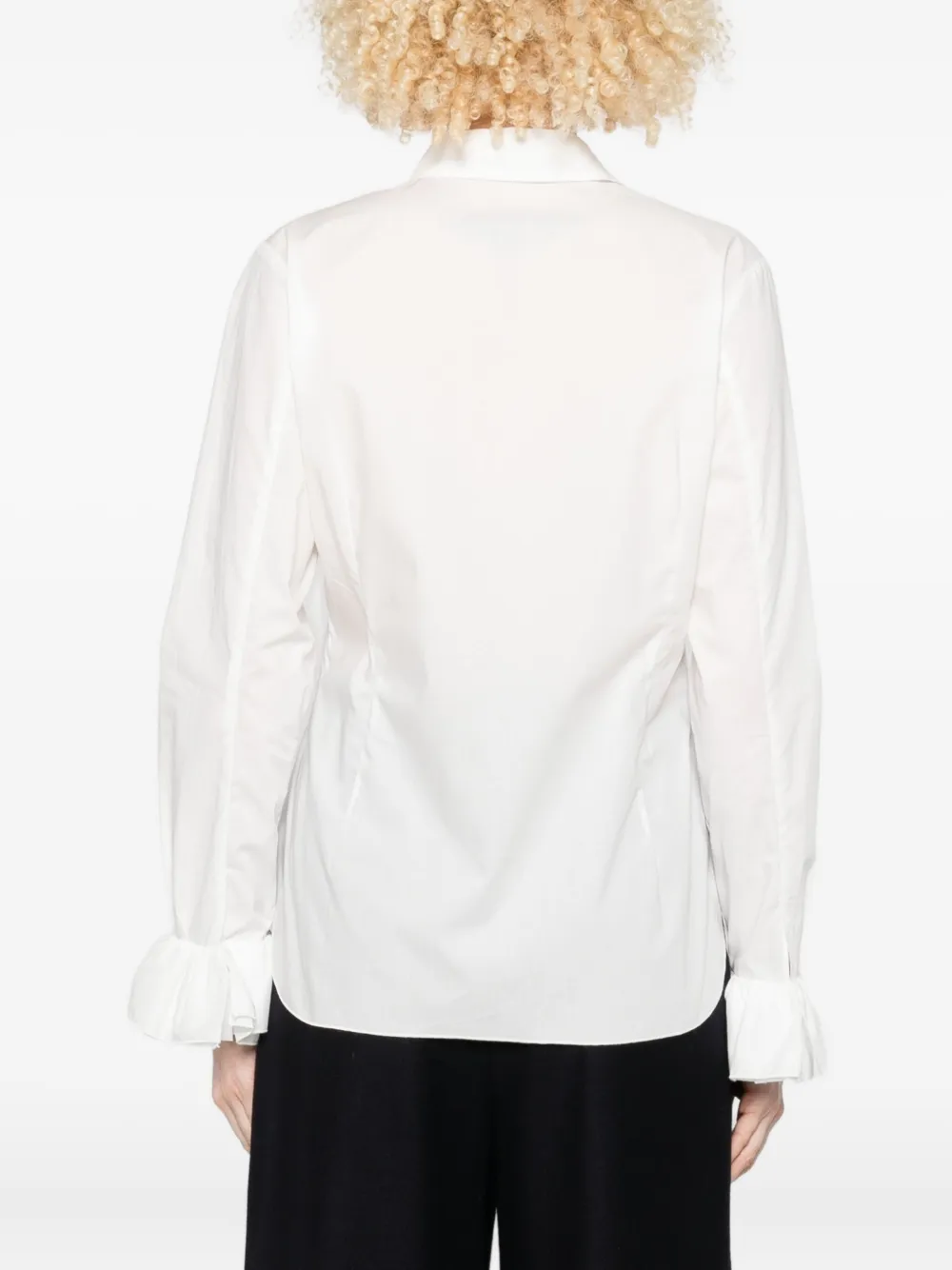 SUSANNE BOMMER Shirt met ruches Wit