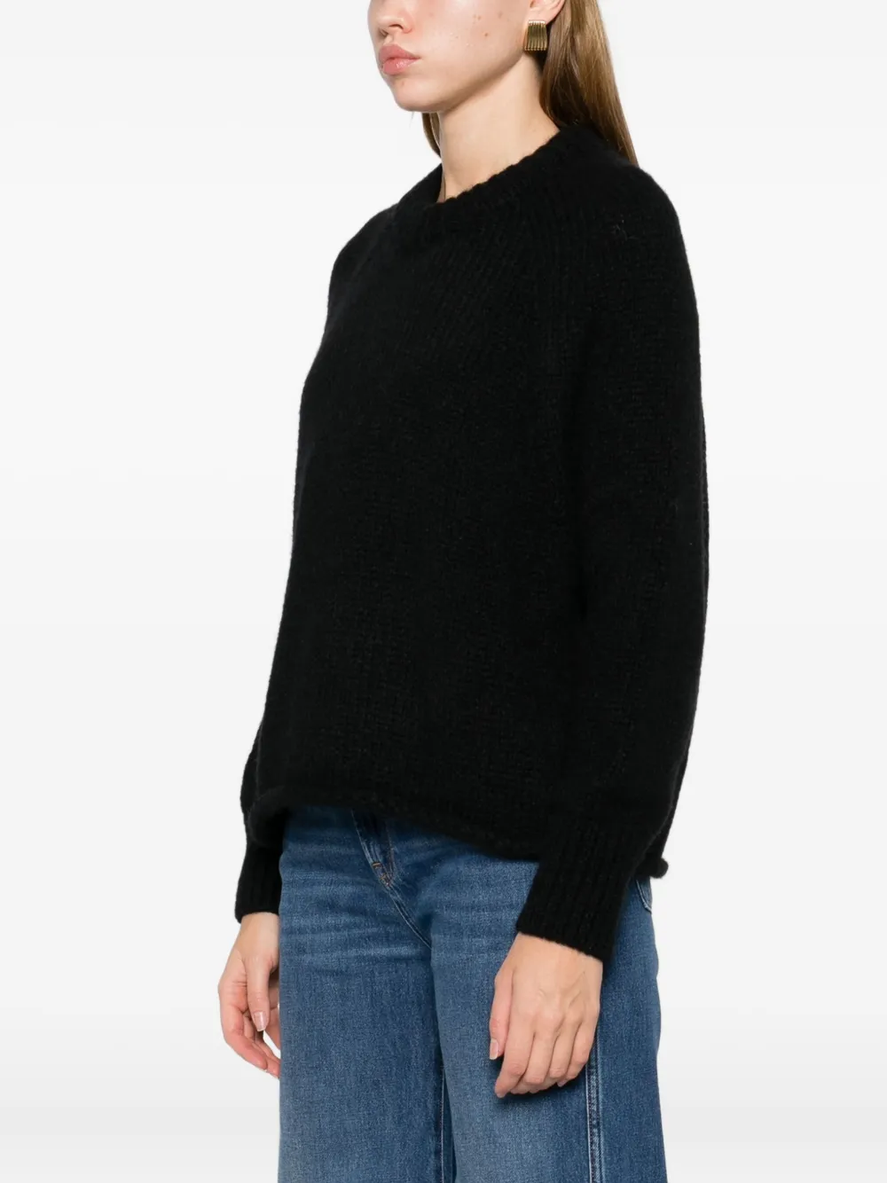 Susanne Bommer Raglan-sleeve Jumper In Black