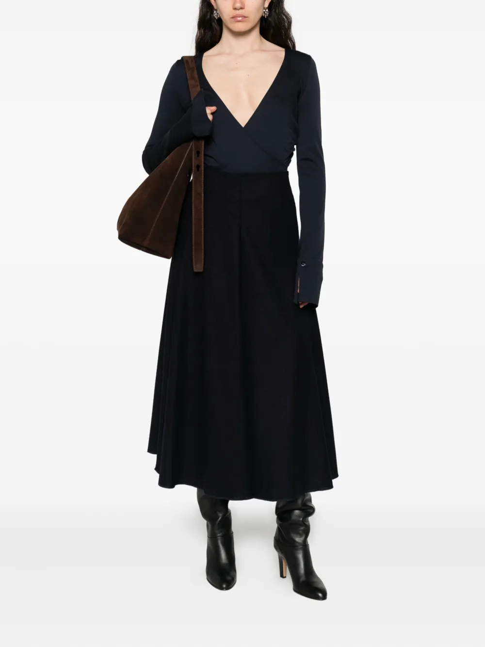 SUSANNE BOMMER flared rok - Blauw
