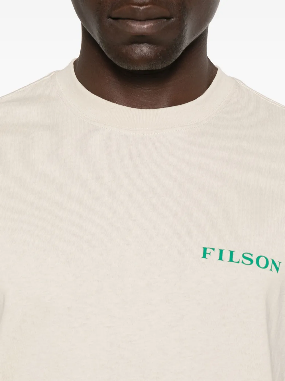 Filson T-shirt met logoprint Beige