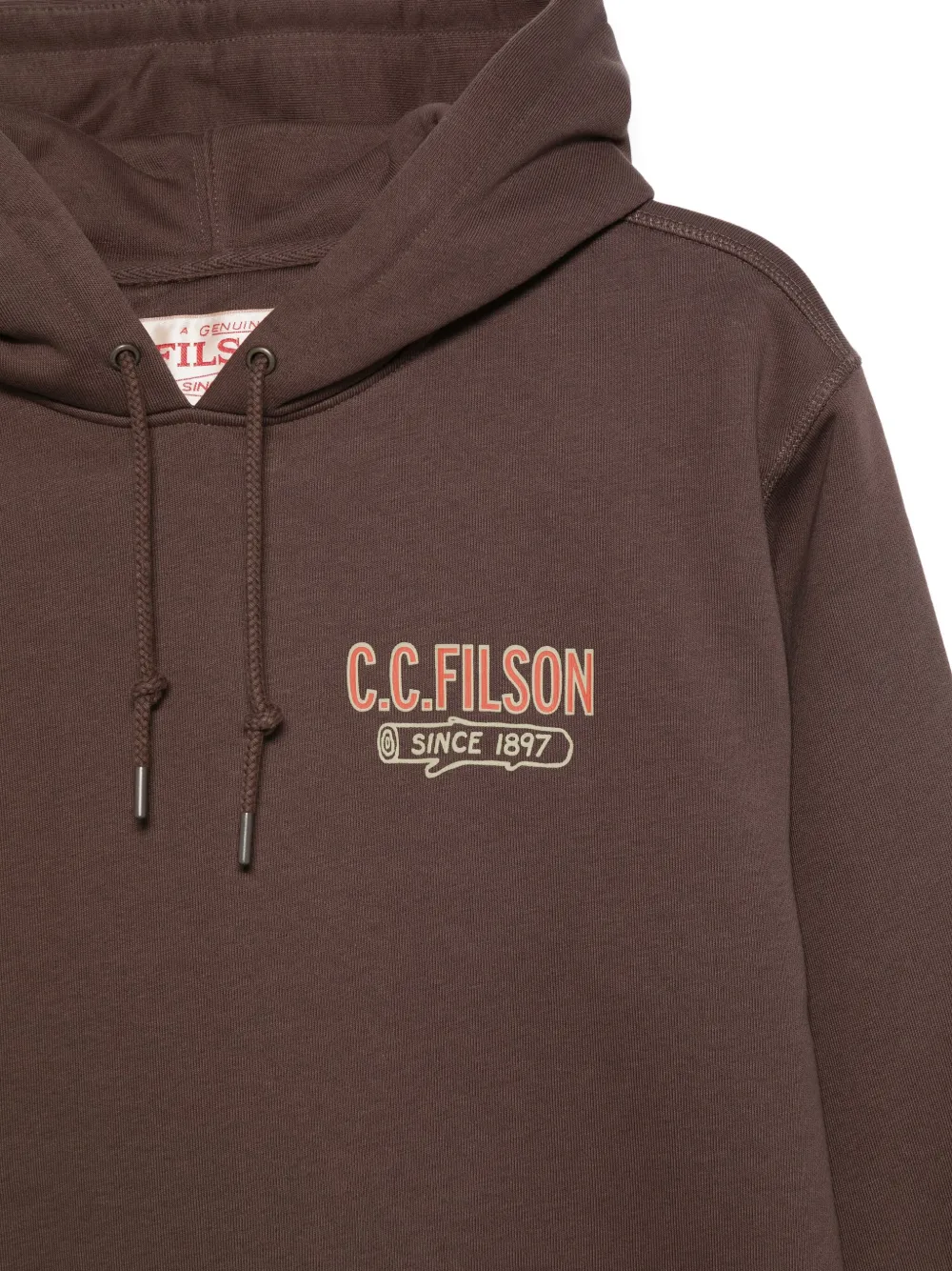 Filson Hoodie met print Bruin