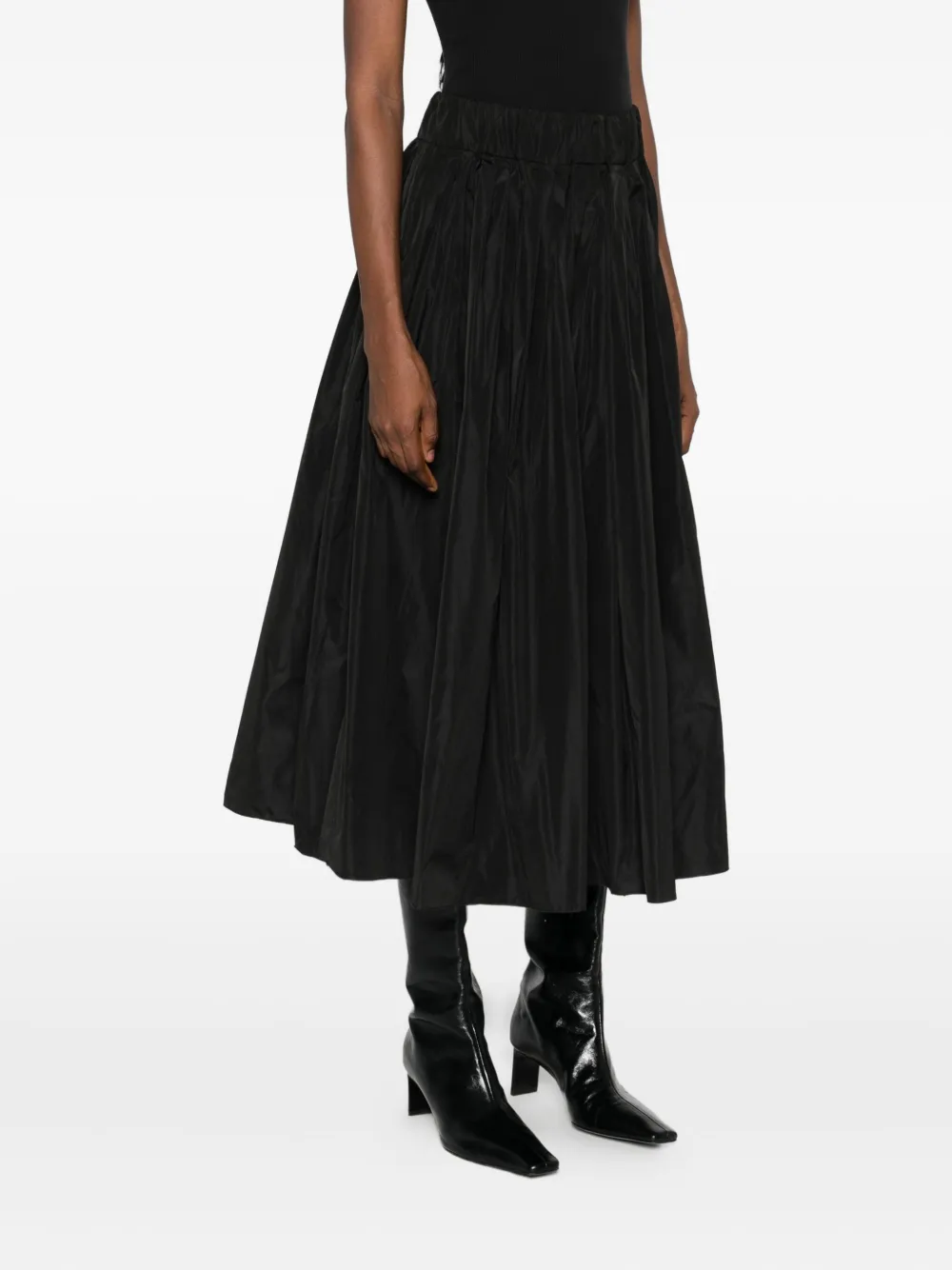 Susanne Bommer Taffetas Midi Skirt In Black