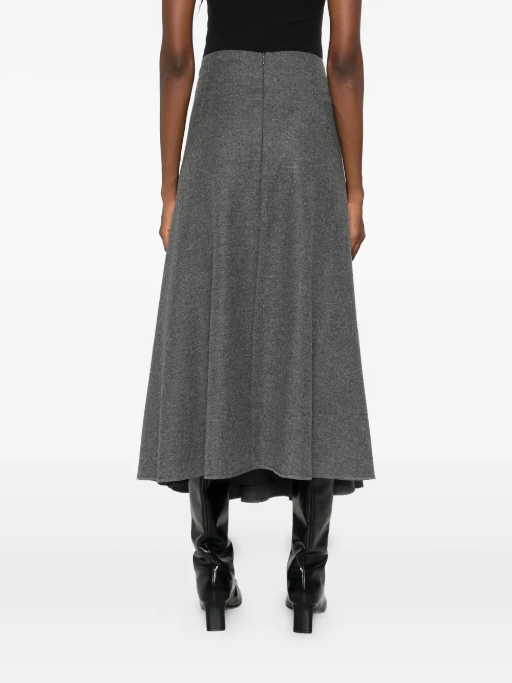 Susanne Bommer A-line Midi Skirt In Gray