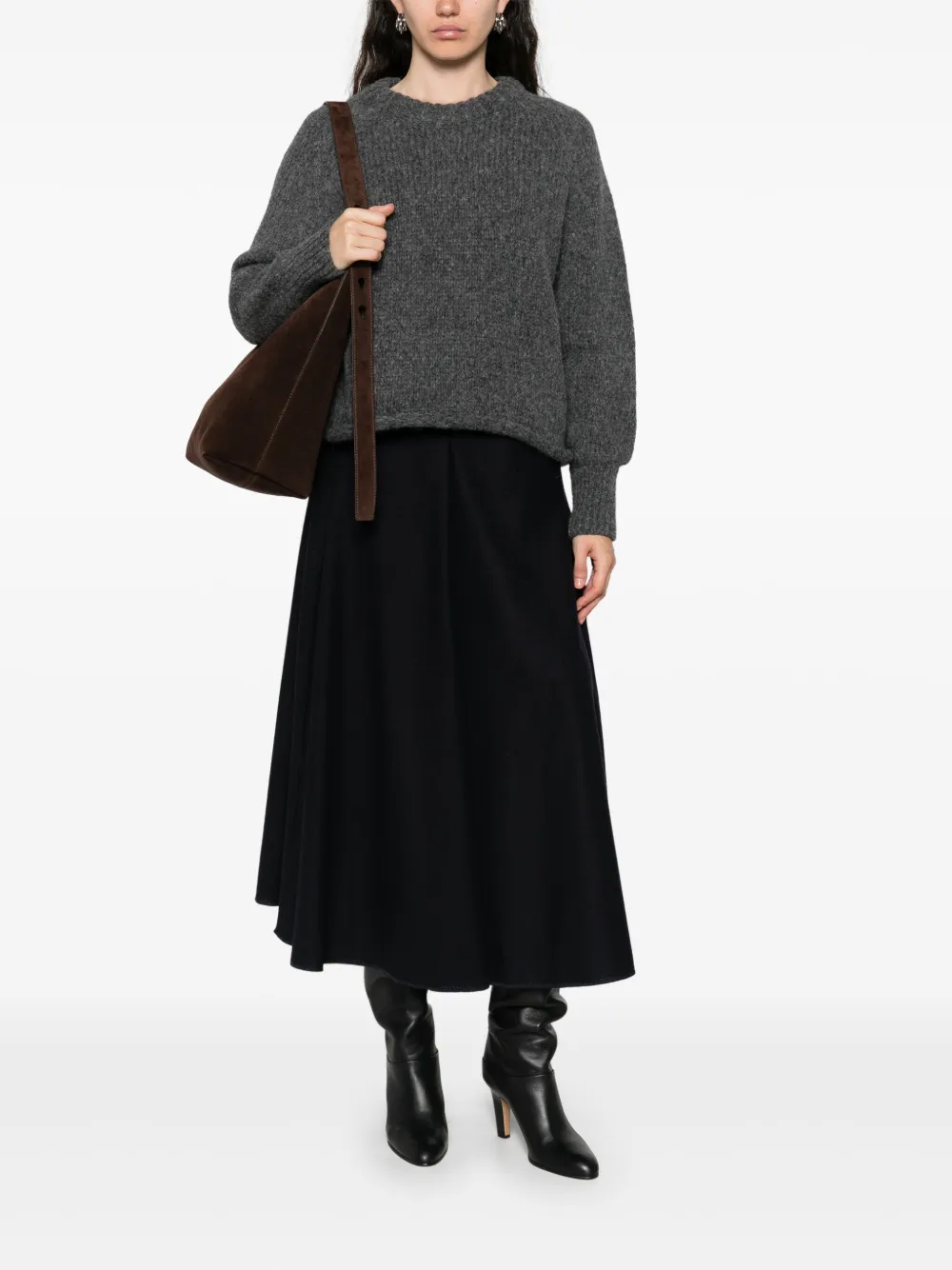 SUSANNE BOMMER Trui met ronde hals Grijs