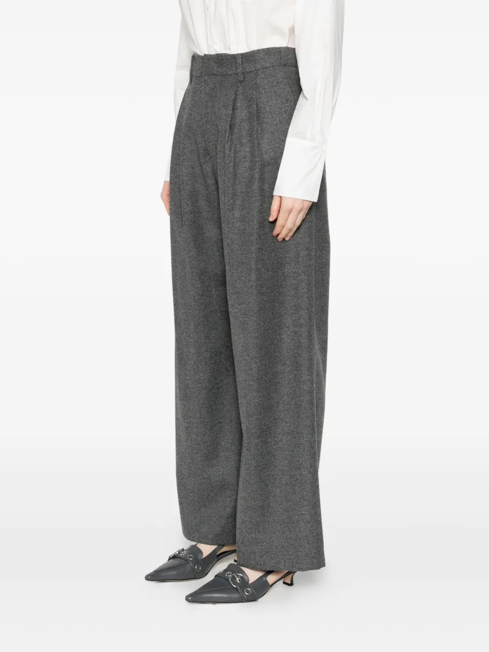 Susanne Bommer Pleated Pants In Gray