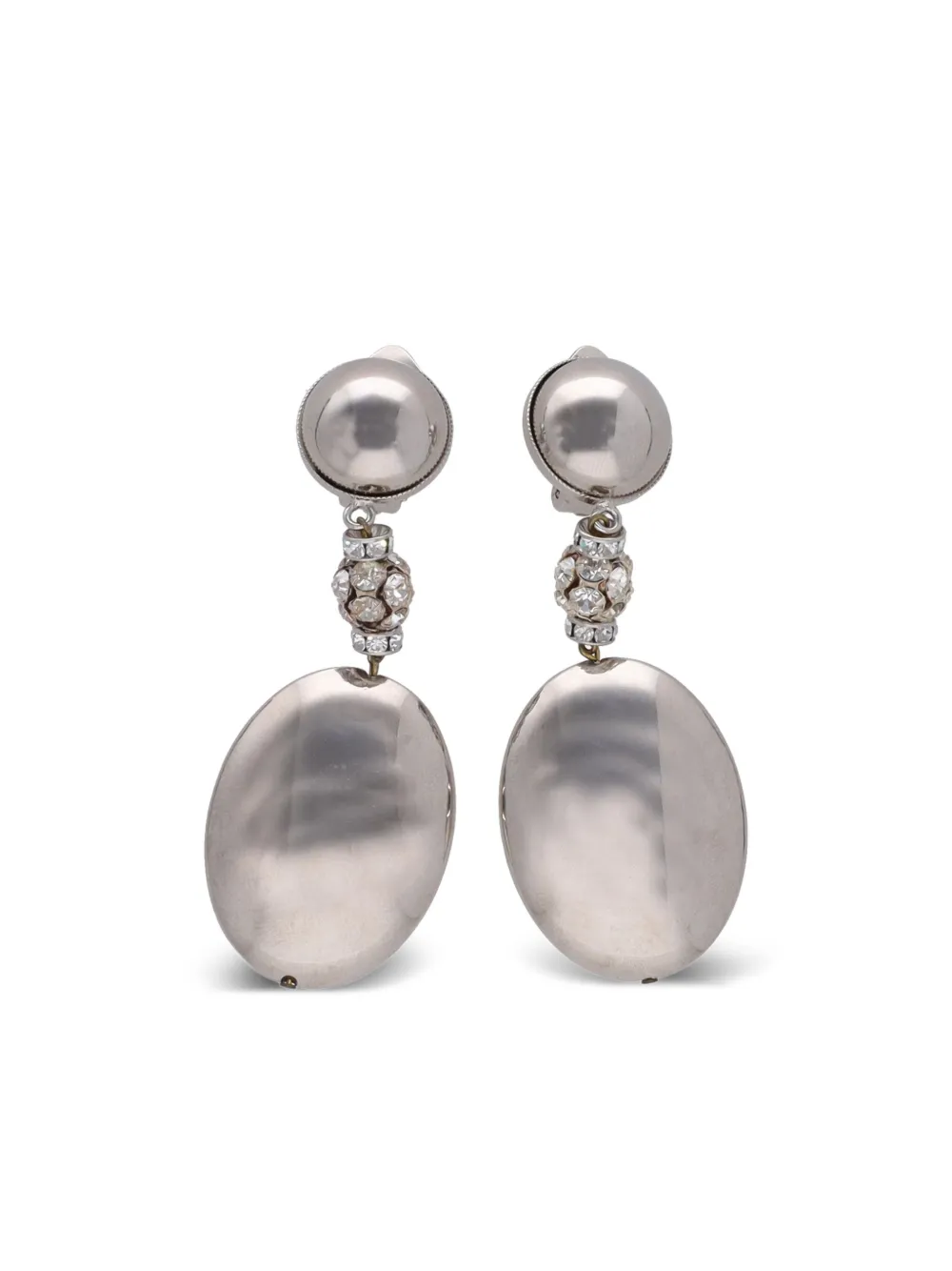 Vintage metal earrings - Silver