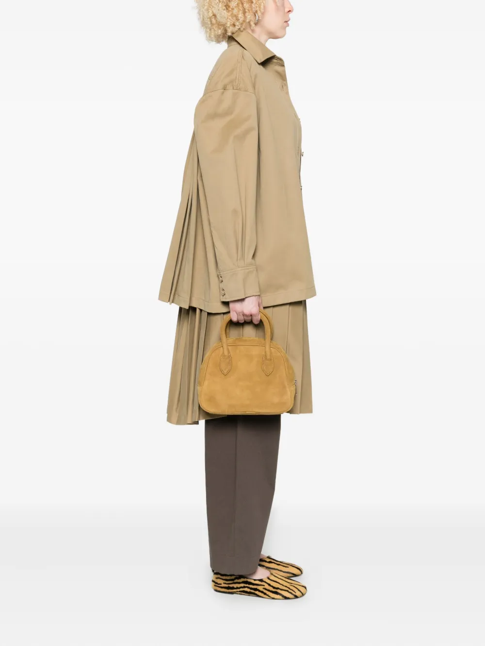 DUNST suede shoulder bag - Bruin