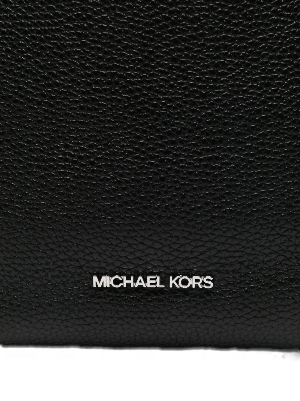 Michael Michael Kors Drawstring Leather Tote Bag In Black